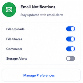 wordpress file sharing plugin - Email Notification Feature