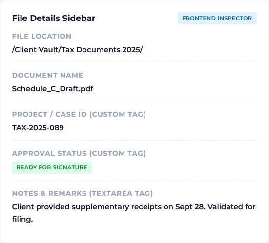 Custom Tag – Addon