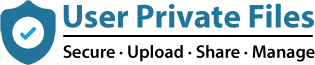 User Private Files Logo Blue User Private Files Logo